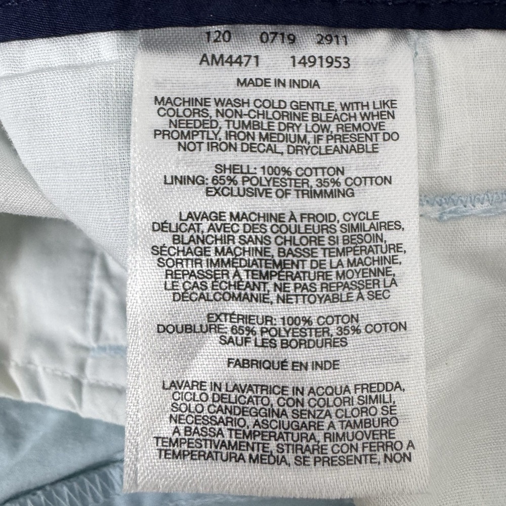 Columbia Mens Washed Out 10" Chino Shorts Size 32 Light Blue Outdoor Preppy NWT - Picture 7 of 7
